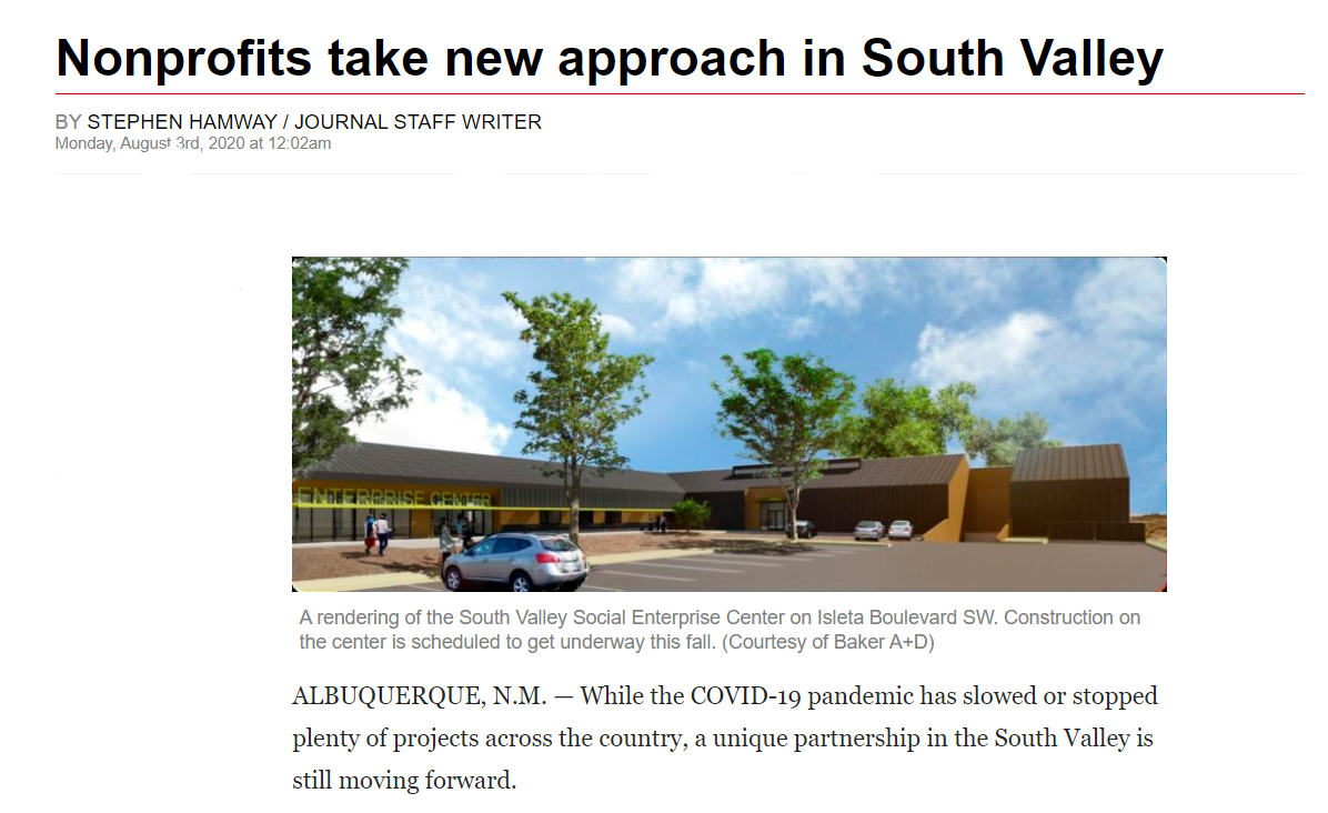 Featured image for “Albuquerque Journal: Nonprofits Take New Approach in South Valley”